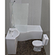 Allbits P Shape Bath Suite 650 LH
