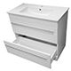 Purity 900mm 2 Drawer Vanity Unit and Basin