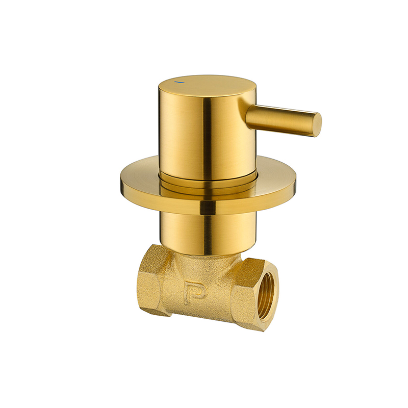 Levo Wall Mounted Cold Shut Off Valve - Brushed Gold