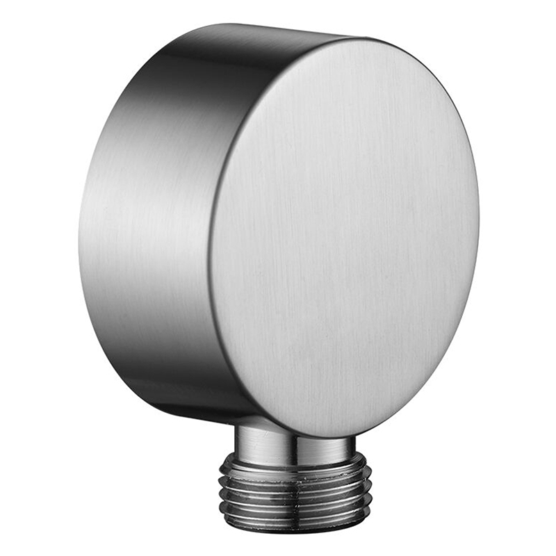 Levo Round Wall Outlet Elbow - Brushed Nickel