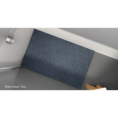 Merlyn Truestone Slate Black Rectangular 1500 x 800 Shower Tray 