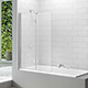 Merlyn Two Panel Hinged Square Bath Screen