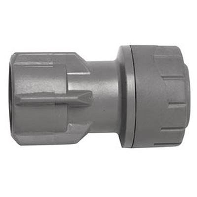 PolyPlumb 15mm x 1/2inch Hand Tighten Tap Connector. Pack of 5