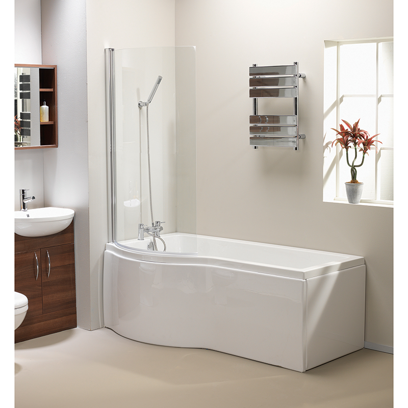 California 1500 x 700mm Shower Bath - LH