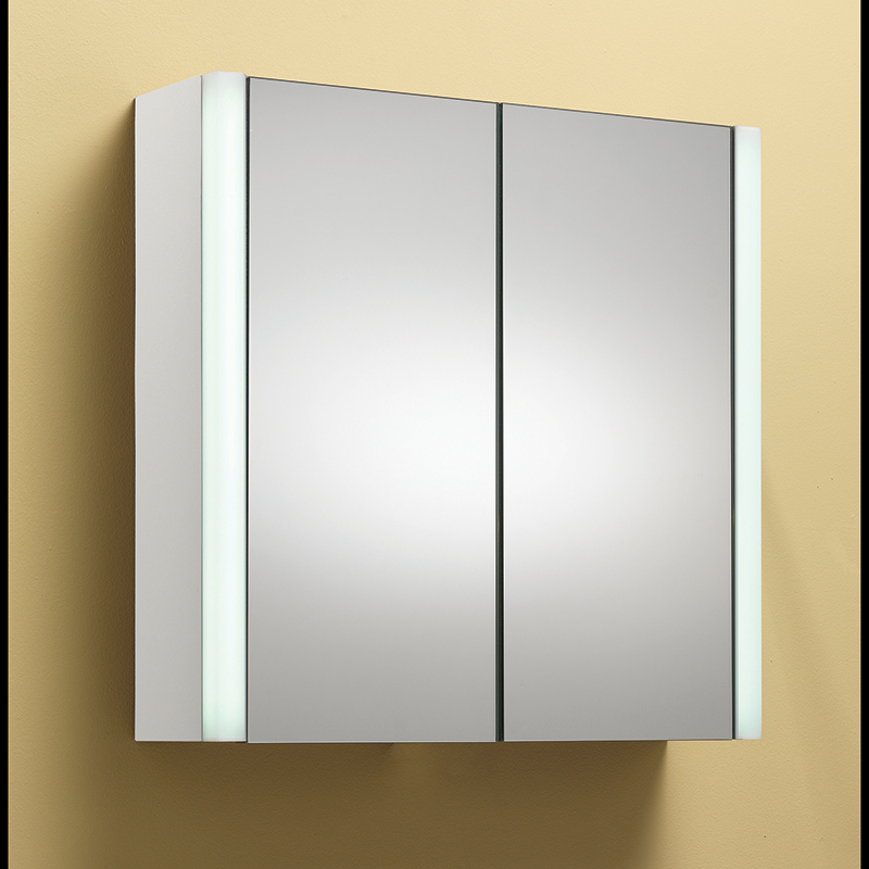 Monica 600mm 2-Door Mirrored Cabinet with Integrated Lights