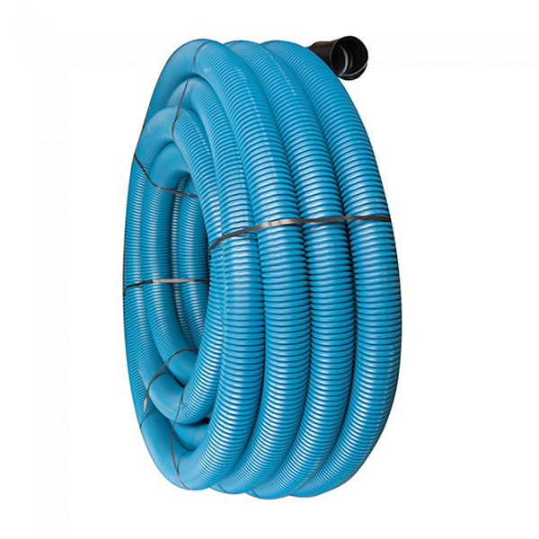 110mm Twinwall Ducting Coil Blue Flexi (Water) x 50m