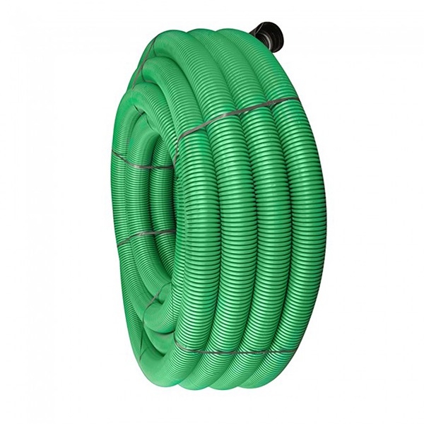 110mm Twinwall Ducting Coil Green Flexi (Electrical) x 50m