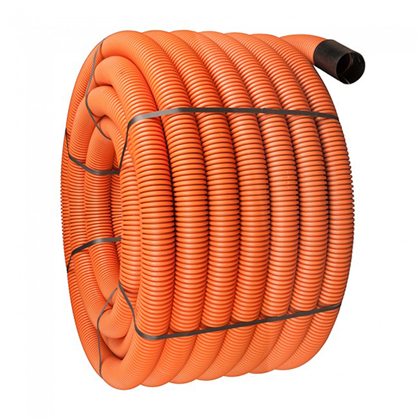 63mm Twinwall Ducting Coil Orange Flexi (Street Light) x 50m