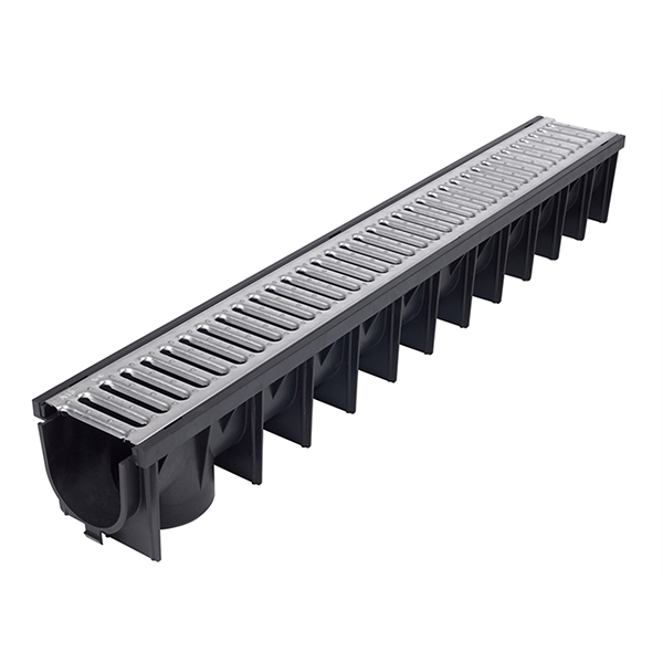 Polypropylene A15 Linear Drainage with Galvenised Grate 1m