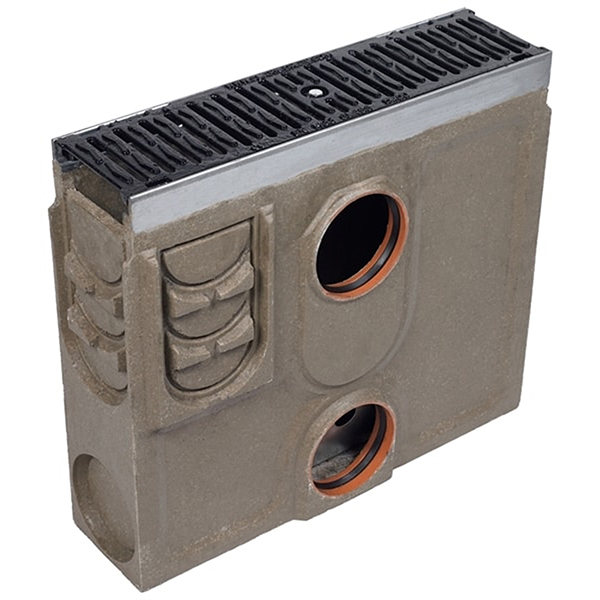 Polymer Concrete D400 Silt Box with Ductile Iron Grating