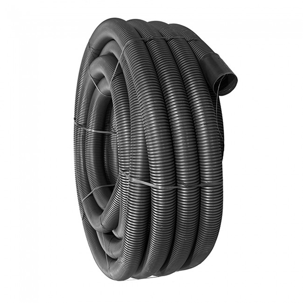 110mm Twinwall Ducting Coil Black Flexi (Electric) x 50m