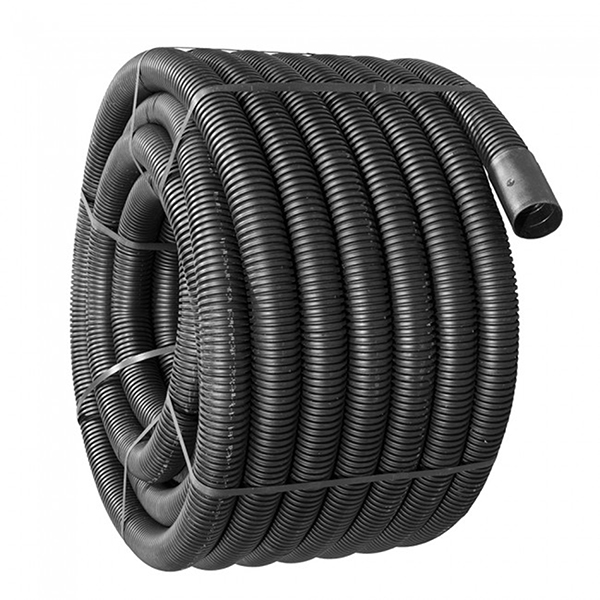 63mm Twinwall Ducting Coil Black Flexi (Electric) x 50m