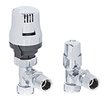 15mm Ecopac Chrome Angled Radiator Valves