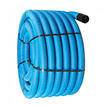 63mm Twinwall Ducting Coil Blue Flexi (Water) x 50m