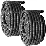 40mm Twinwall Ducting Coil Black Flexi (Electric) x 50m 2 Pack