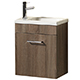 Eden 40 Wall Hung Vanity Unit & Basin with Tap - Walnut