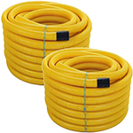 Gas Ducting Yellow Perforated BS4962 60mm x 50m 2 Pack