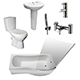 Allbits P Shape Bath Basin WC Suite RH