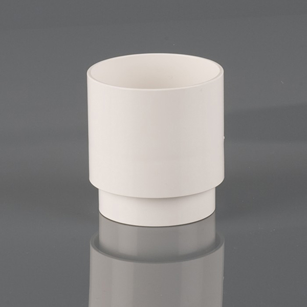 68mm Round Downpipe Connector White
