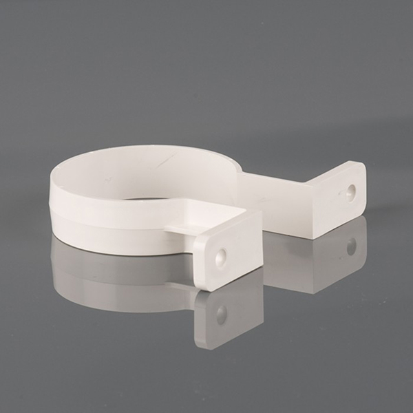 68mm Round Downpipe Bracket White