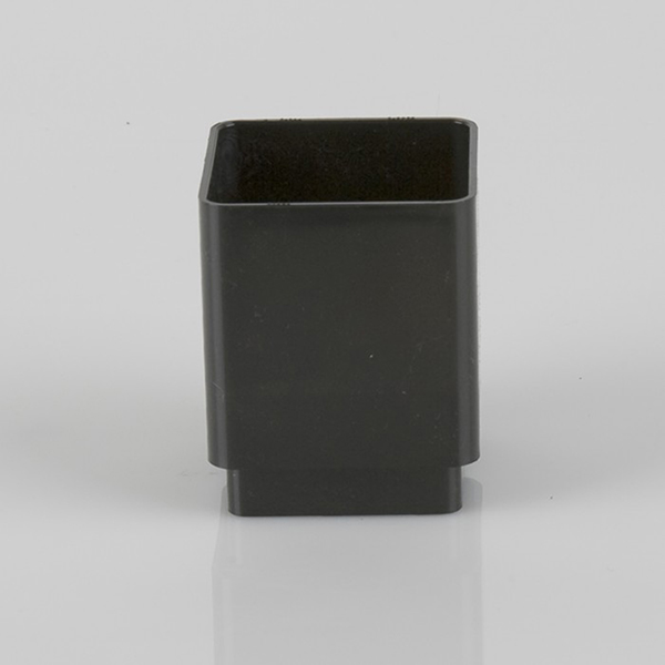 65mm Square Downpipe Connector Black