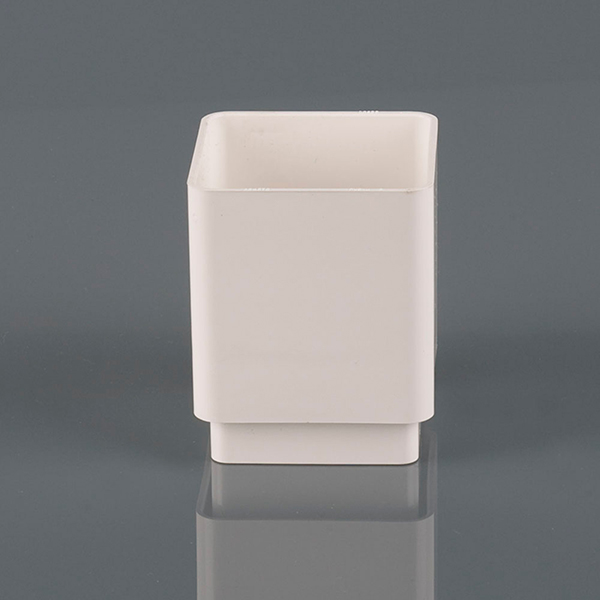 65mm Square Downpipe Connector White