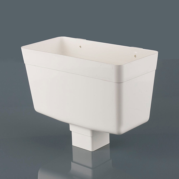 65mm Square Downpipe Rainwater Head White