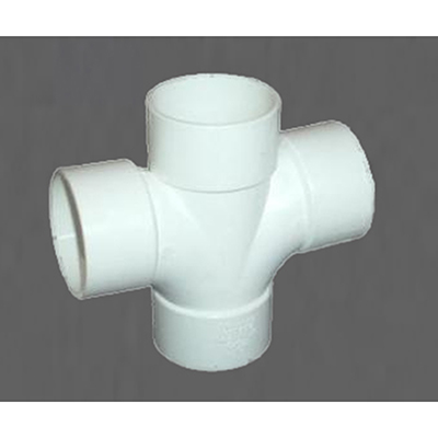 50mm 92.5dg Solvent Weld Cross Tee White