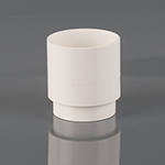 68mm Round Downpipe Connector White
