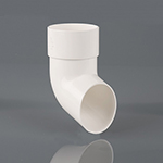 68mm Round Downpipe Shoe White