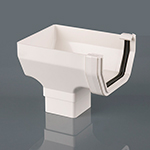 Stopend Outlet 114mm Squarestyle White