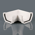 90 Deg Gutter Angle 114mm Squarestyle White