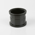 110mm Double Socket Pipe Connector Black