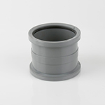 110mm Double Socket Pipe Connector Grey
