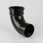 92.5 Deg Single Socket Bend Black