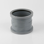 Double Socket Slip Coupler Grey