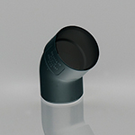 32mm 135dg Solvent Weld Spigot Bend Black. Pack of 5