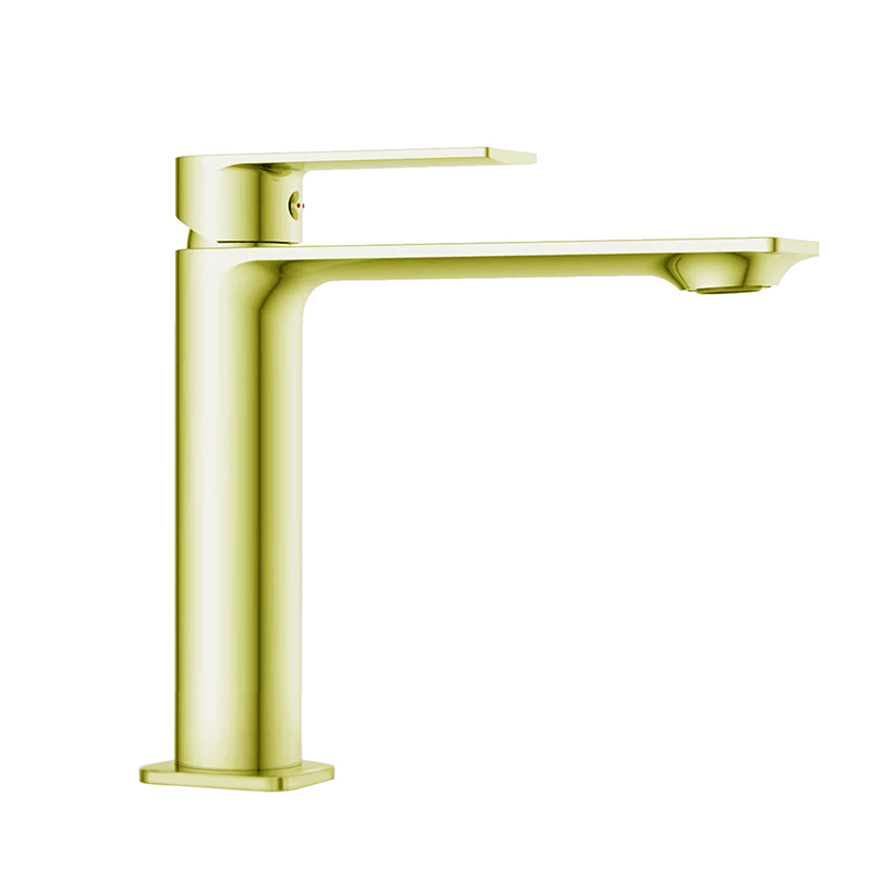 Langton Mono Basin Mixer - Matt Brushed Brass