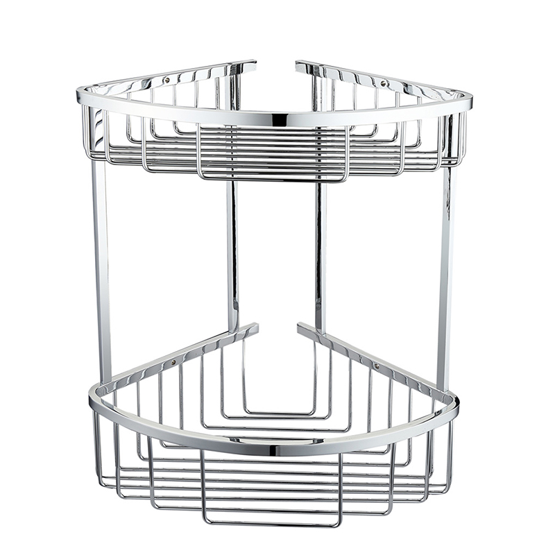 Bedgebury Deep Double Corner Basket - Chrome