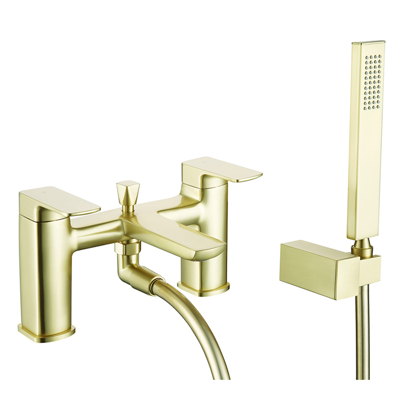 Bedgebury Deck Mounted Bath Shower Mixer Brushed Brass