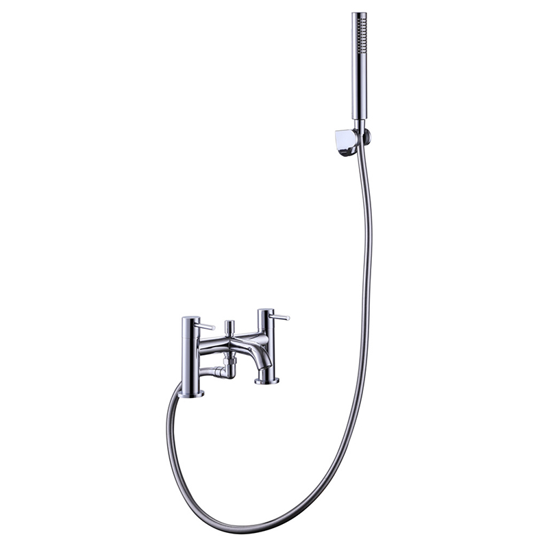 Bewl Deck Mounted Bath Shower Mixer Chrome