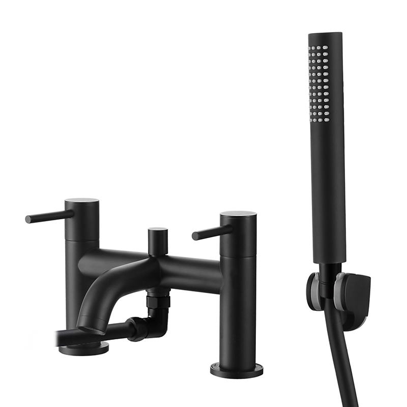 Bewl Deck Mounted Bath Shower Mixer Matt Black