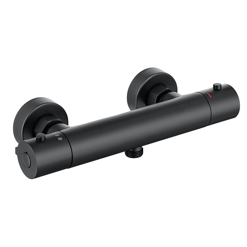 Bewl Round Thermostatic Bar Valve - Matt Black