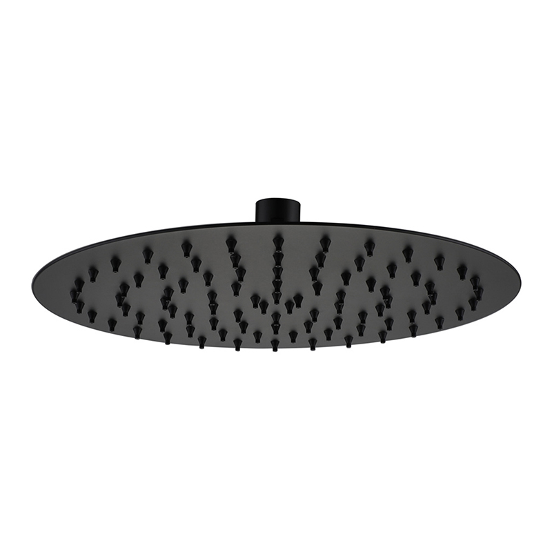 Round Slim Shower Head - Matt Black