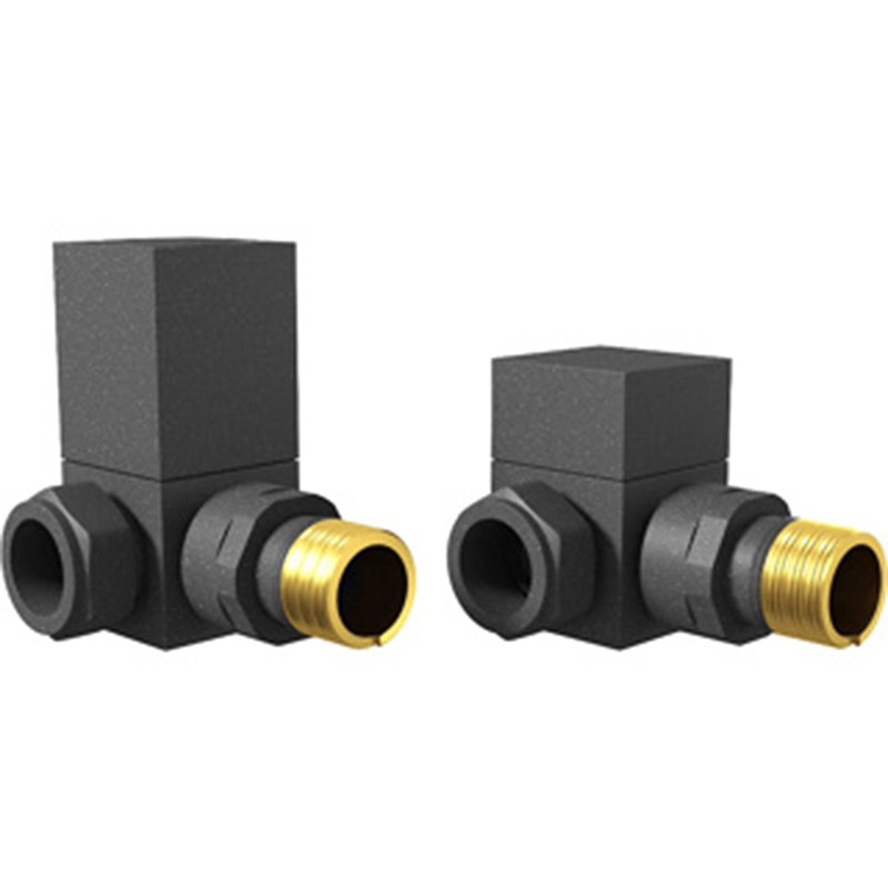 Square Radiator Valve Pack (pair) Corner - Anthracite