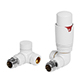Thermostatic Radiator Valve Pack (pair) Corner - White