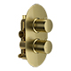 Bewl Single Outlet - Two Controls - Concealed Thermostatic Valve - Brushed Brass