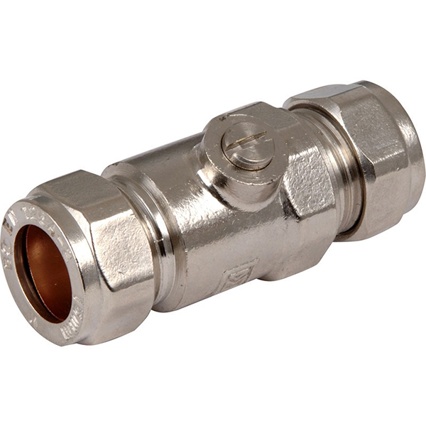 22mm Full Bore Chrome Isolating Valve 10 Pack