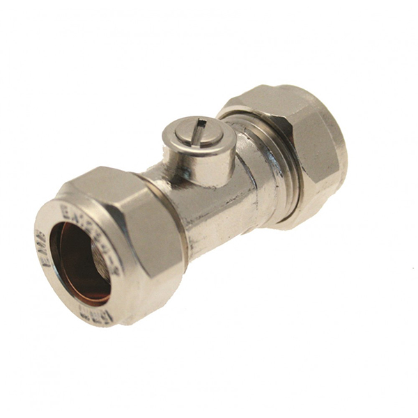 15mm Chrome Isolating Valve 10 Pack