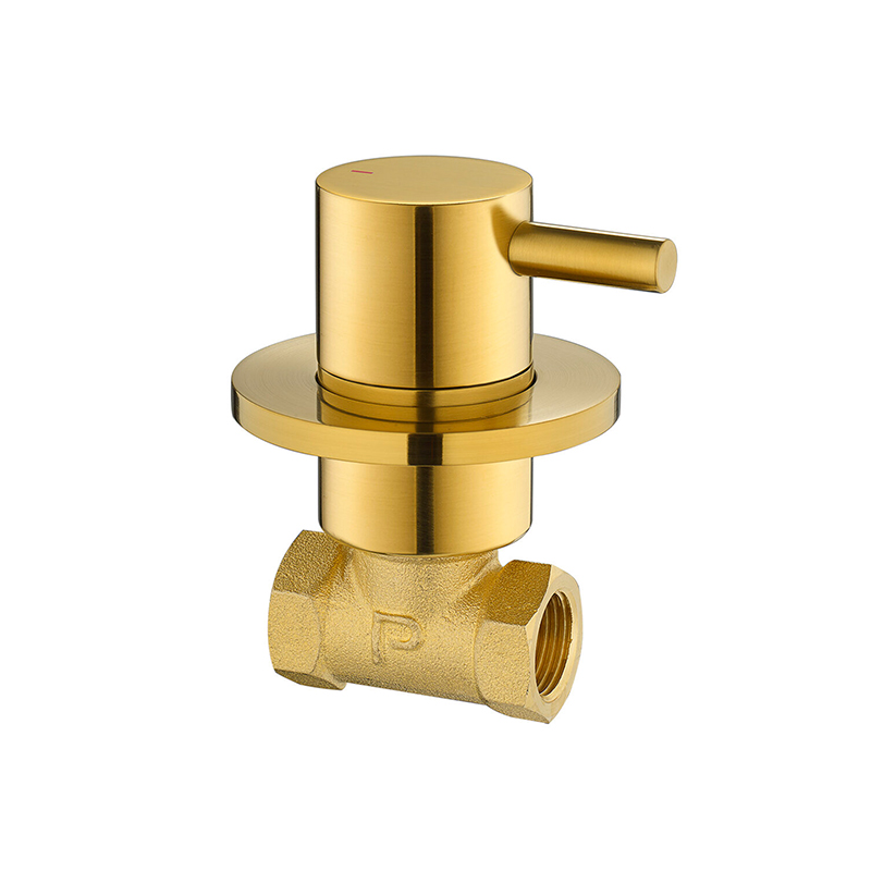 Levo Wall Mounted Hot Shut Off Valve - Brushed Gold